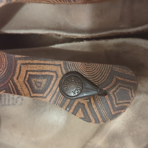 Birkenstock Gizeh Sandals Womens Brown Leather Thong Slides Size 38 - Picture 3 of 16